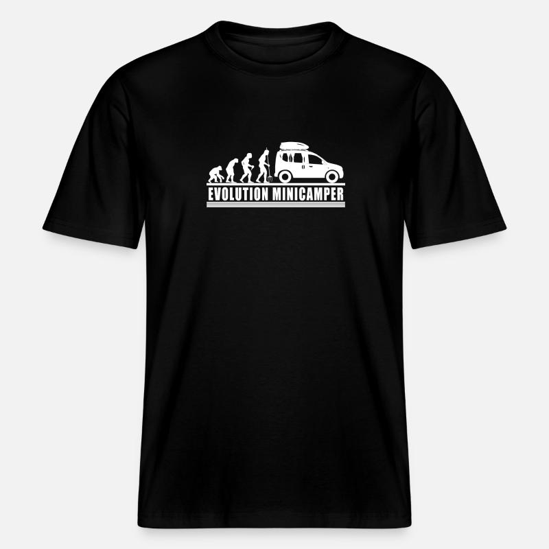 Evolution Minicamper Camping-Camper Microcamper - RELAXED FIT Unisex Organic T-Shirt - Schwarz