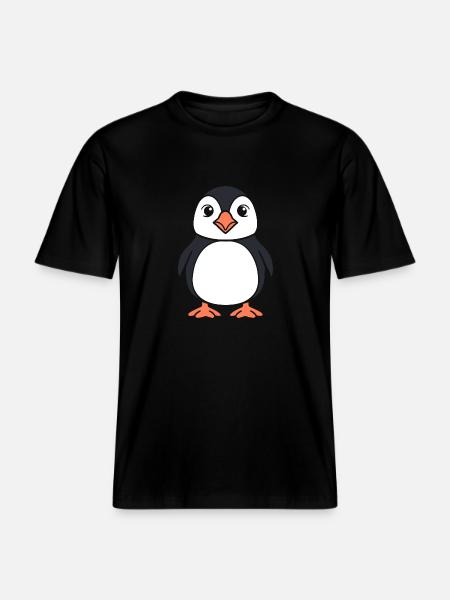 puffin -  RELAXED FIT Unisex Organic T-Shirt - black