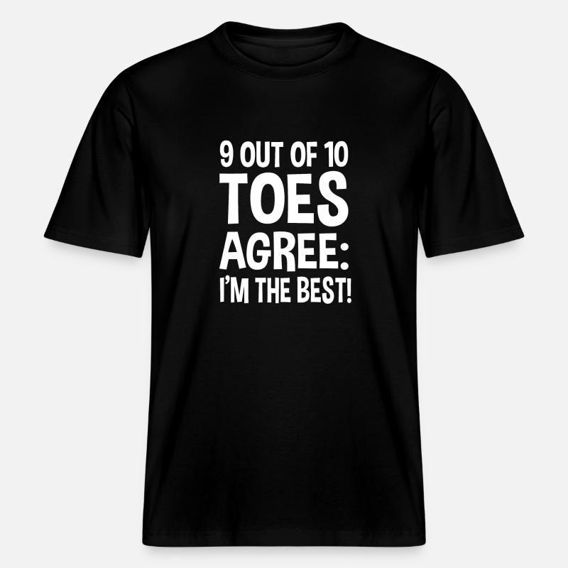 Amputation d’un orteil -  T-shirt unisexe RELAXED FIT en coton bio - noir