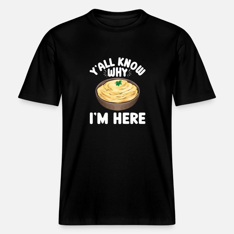 Mashed potatoes Mashed potatoes - RELAXED FIT Unisex Organic T-Shirt - black