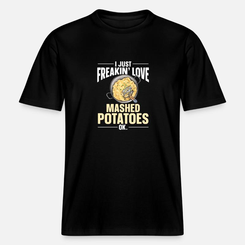 Mashed potatoes Mashed potatoes - RELAXED FIT Unisex Organic T-Shirt - black