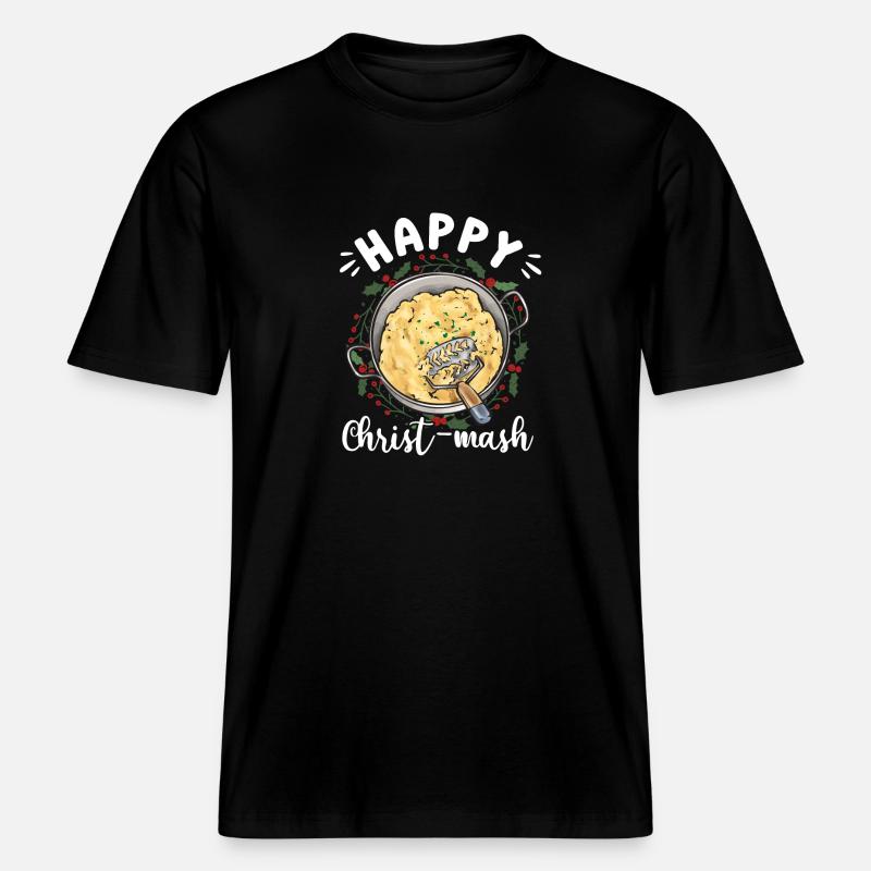 Mashed potatoes Mashed potatoes - RELAXED FIT Unisex Organic T-Shirt - black