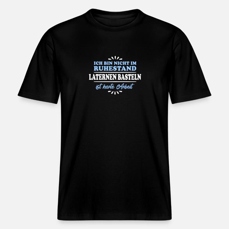 Lanternes de retraité de retraité -  T-shirt unisexe RELAXED FIT en coton bio - noir