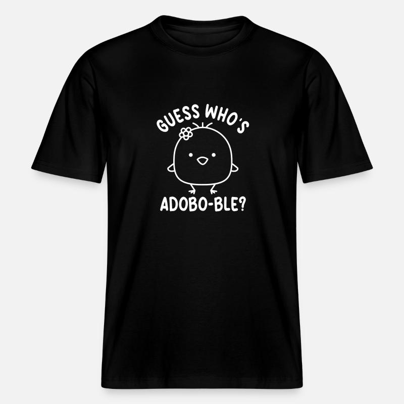 Jeu de mots adobo mignon -  T-shirt unisexe RELAXED FIT en coton bio - noir