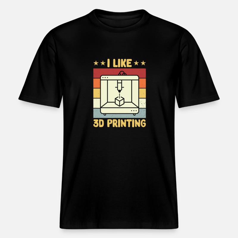 3D Printer 3D Printing -  RELAXED FIT Unisex Organic T-Shirt - black