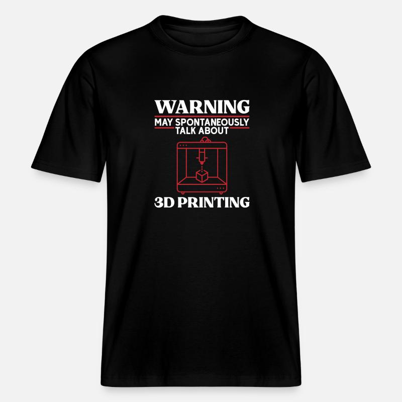 3D Printer 3D Printing - RELAXED FIT Unisex Organic T-Shirt - black