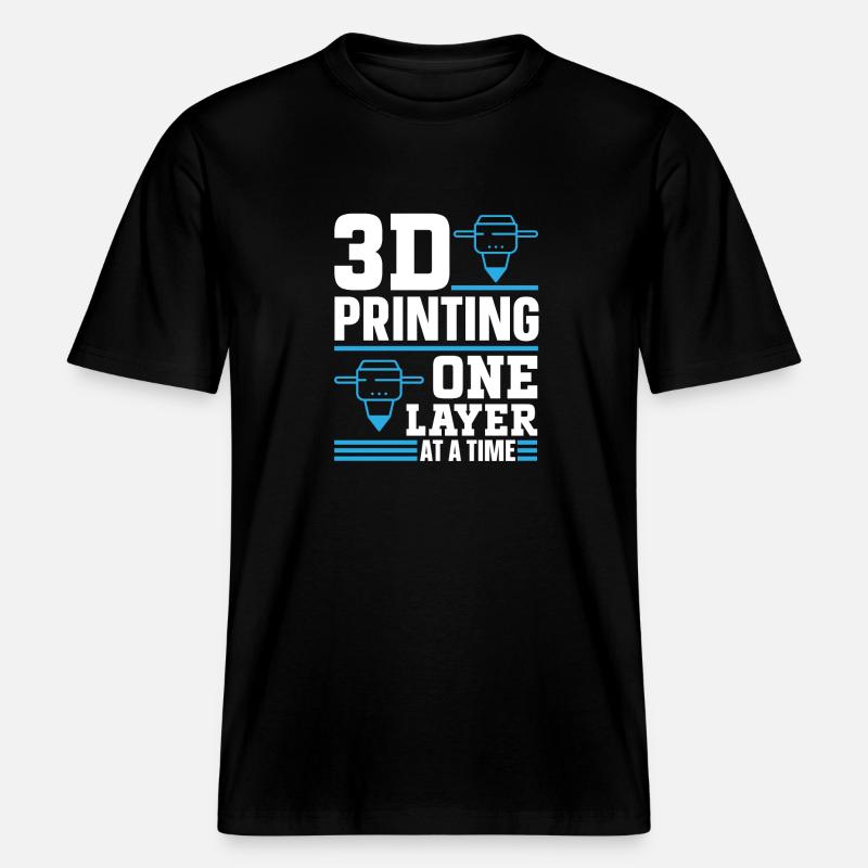 3D Printer 3D Printing - RELAXED FIT Unisex Organic T-Shirt - black
