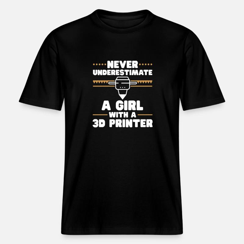 3D Drucker 3D Druck - RELAXED FIT Unisex Organic T-Shirt - Schwarz