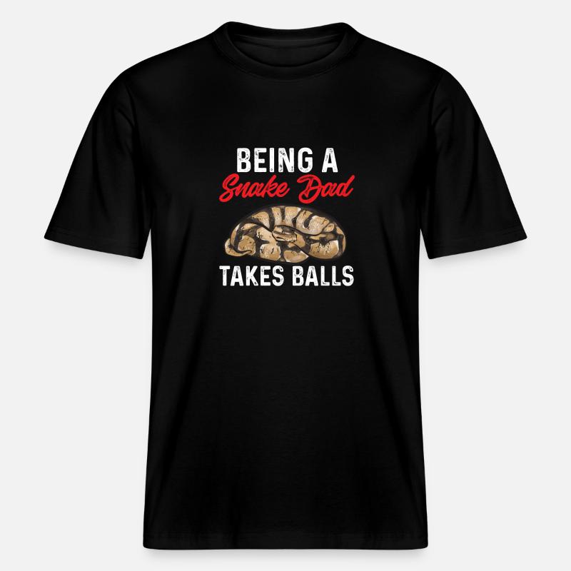 Ball Python Schlange Königspython - RELAXED FIT Unisex Organic T-Shirt - Schwarz