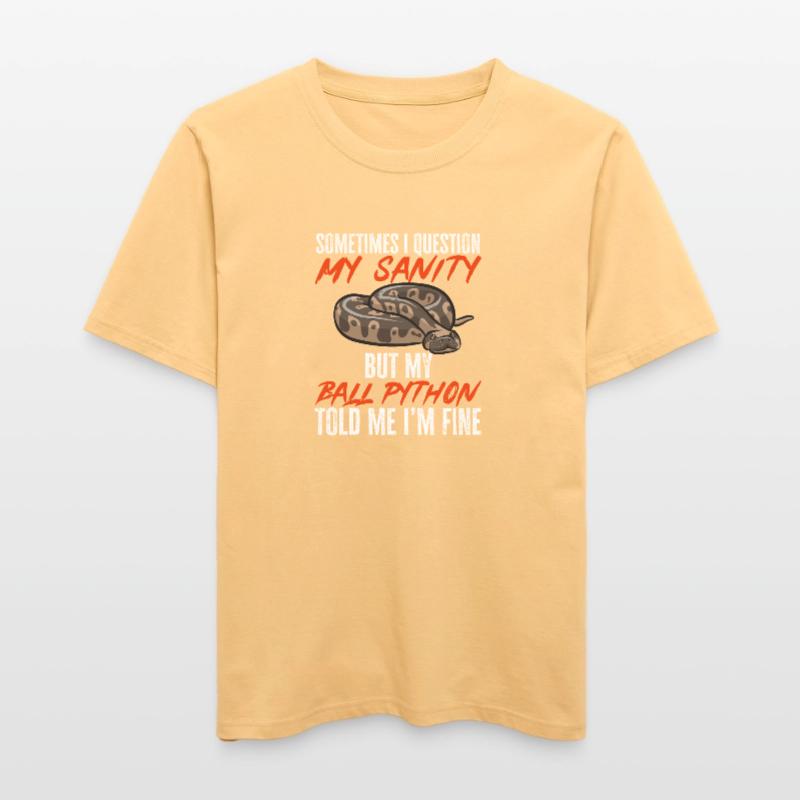 Ball Python Snake King Python  RELAXED FIT Unisex Organic T-Shirt