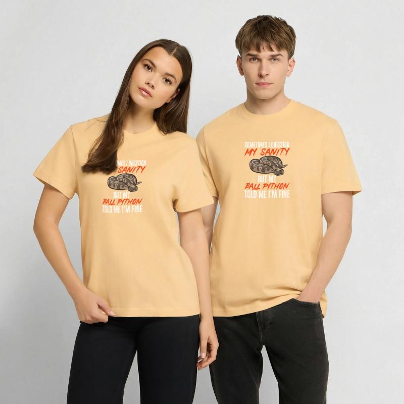 Ball Python Snake King Python  RELAXED FIT Unisex Organic T-Shirt