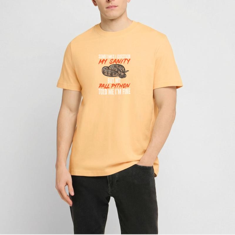 Ball Python Snake King Python  RELAXED FIT Unisex Organic T-Shirt