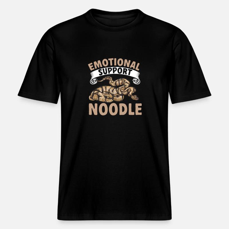 Ball Python Snake King Python -  RELAXED FIT Unisex Organic T-Shirt - black