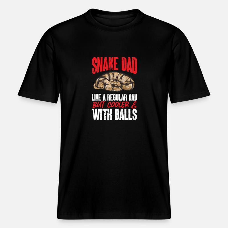 Ball Python Schlange Königspython - RELAXED FIT Unisex Organic T-Shirt - Schwarz