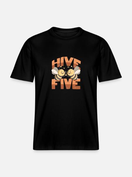Hive Five -  RELAXED FIT Unisex Organic T-Shirt - black