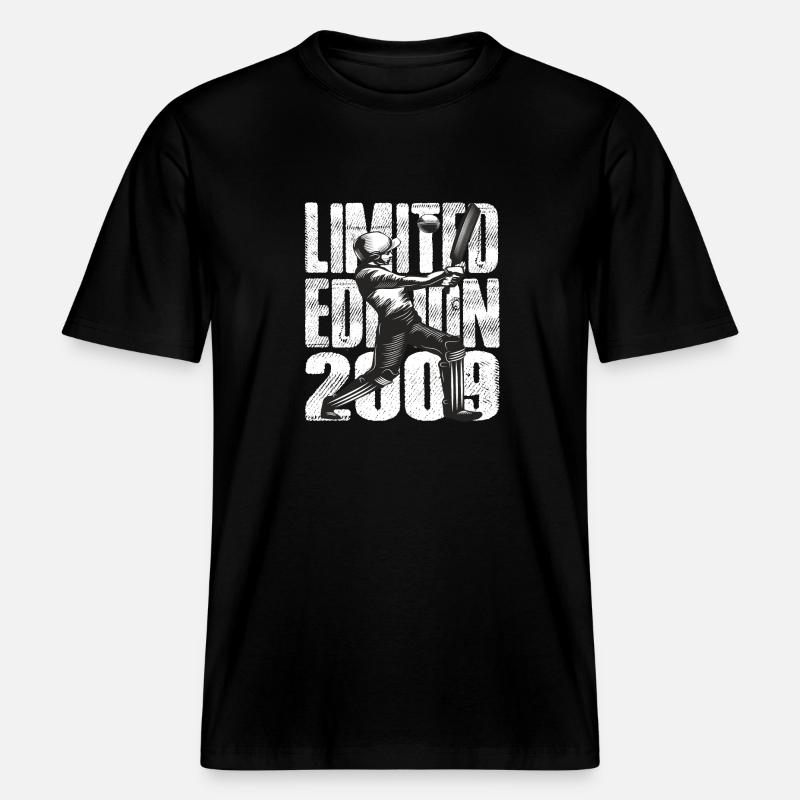 Édition limitée 2009 Édition limitée Cricket -  T-shirt unisexe RELAXED FIT en coton bio - noir