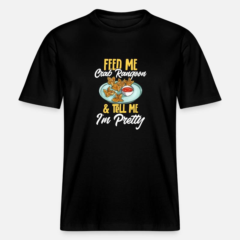 Krabben Rangoon Crab Rangoon - RELAXED FIT Unisex Organic T-Shirt - Schwarz