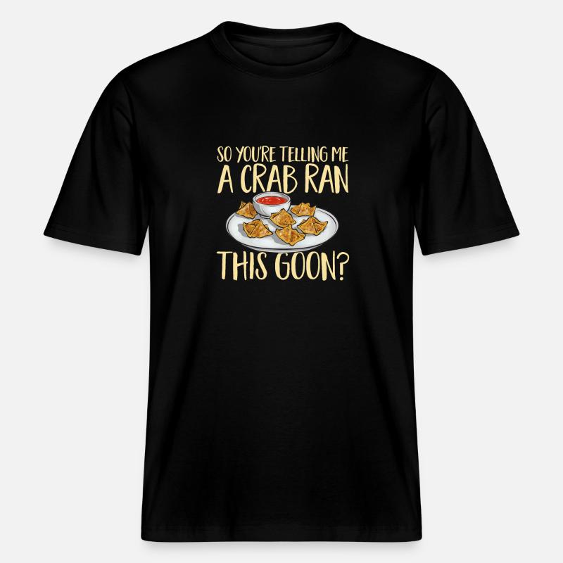Krabben Rangoon Crab Rangoon - RELAXED FIT Unisex Organic T-Shirt - Schwarz