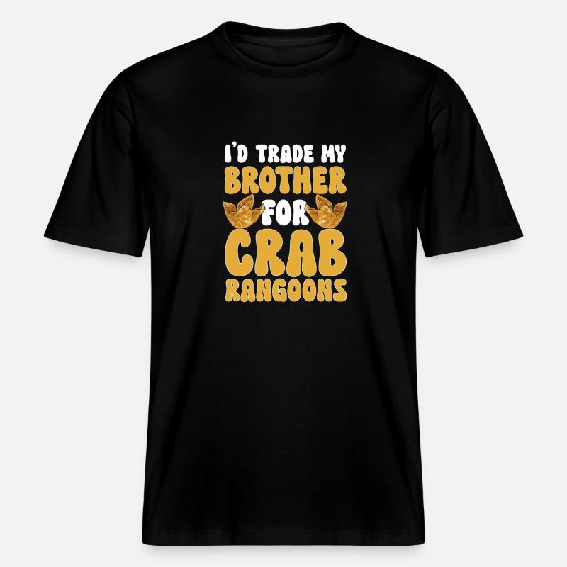 Krabben Rangoon Crab Rangoon - RELAXED FIT Unisex Organic T-Shirt - Schwarz