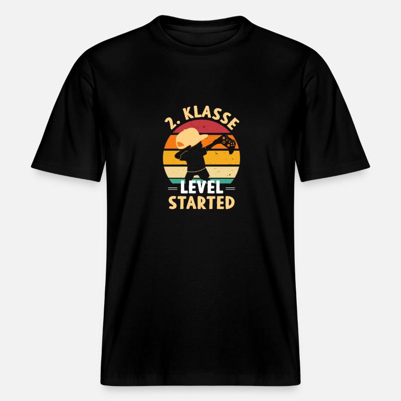 2.Klasse Level Started -  RELAXED FIT Unisex Organic T-Shirt - Schwarz