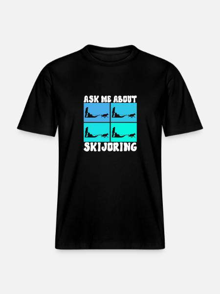 Sledding Sled dogs - RELAXED FIT Unisex Organic T-Shirt - black