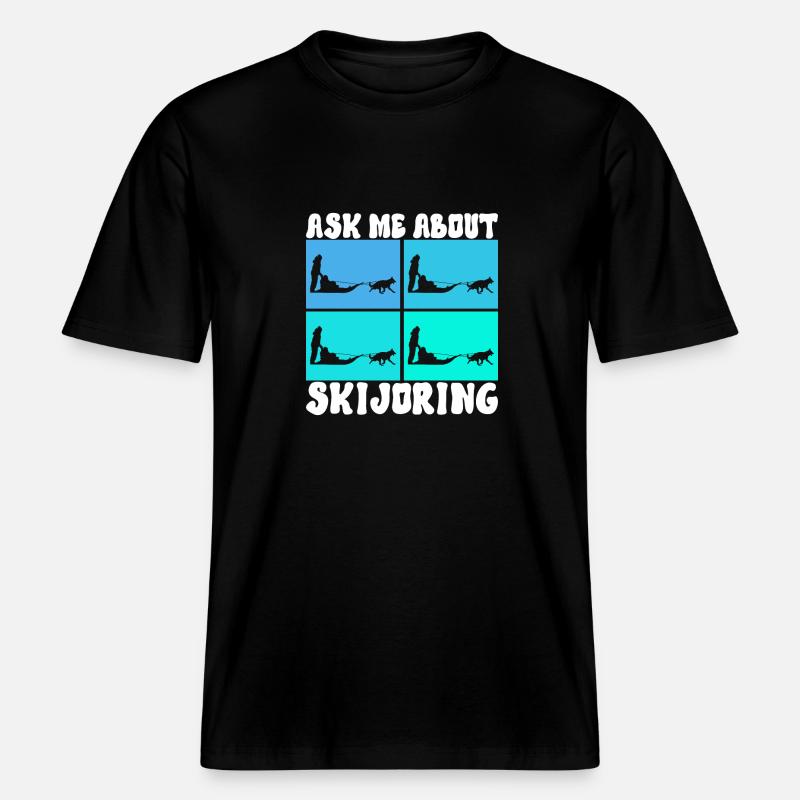 Sledding Sled dogs -  RELAXED FIT Unisex Organic T-Shirt - black