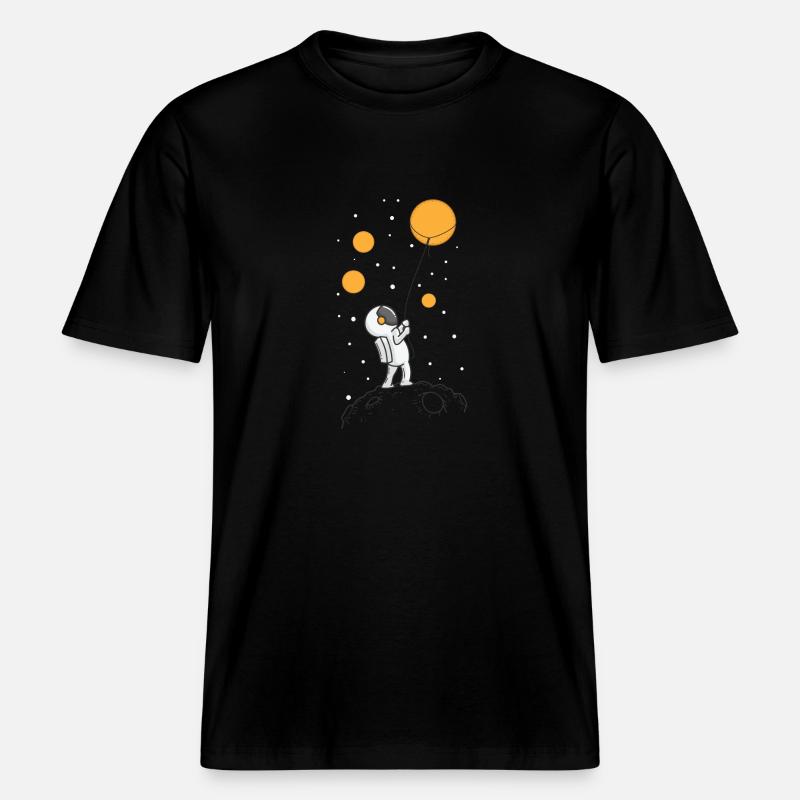Astronaute dans l’espace lointain -  T-shirt unisexe RELAXED FIT en coton bio - noir