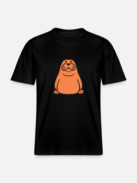 Walrus - RELAXED FIT Unisex Organic T-Shirt - black
