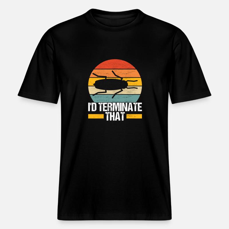 Pest Control Exterminator - RELAXED FIT Unisex Organic T-Shirt - black