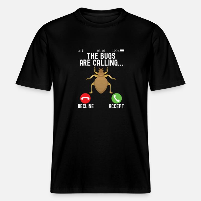 Pest Control Exterminators -  RELAXED FIT Unisex Organic T-Shirt - black