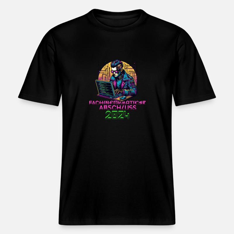 Fachinformatiker Abschluss Softwareentwickler Code -  RELAXED FIT Unisex Organic T-Shirt - Schwarz
