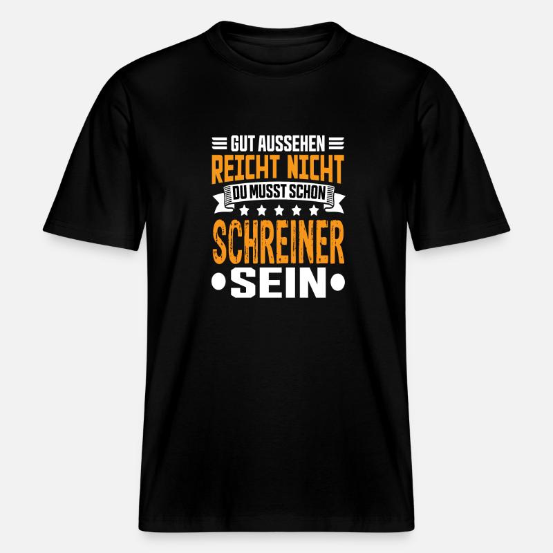 Maître charpentier Charpentier Menuiserie Menuiserie -  T-shirt unisexe RELAXED FIT en coton bio - noir