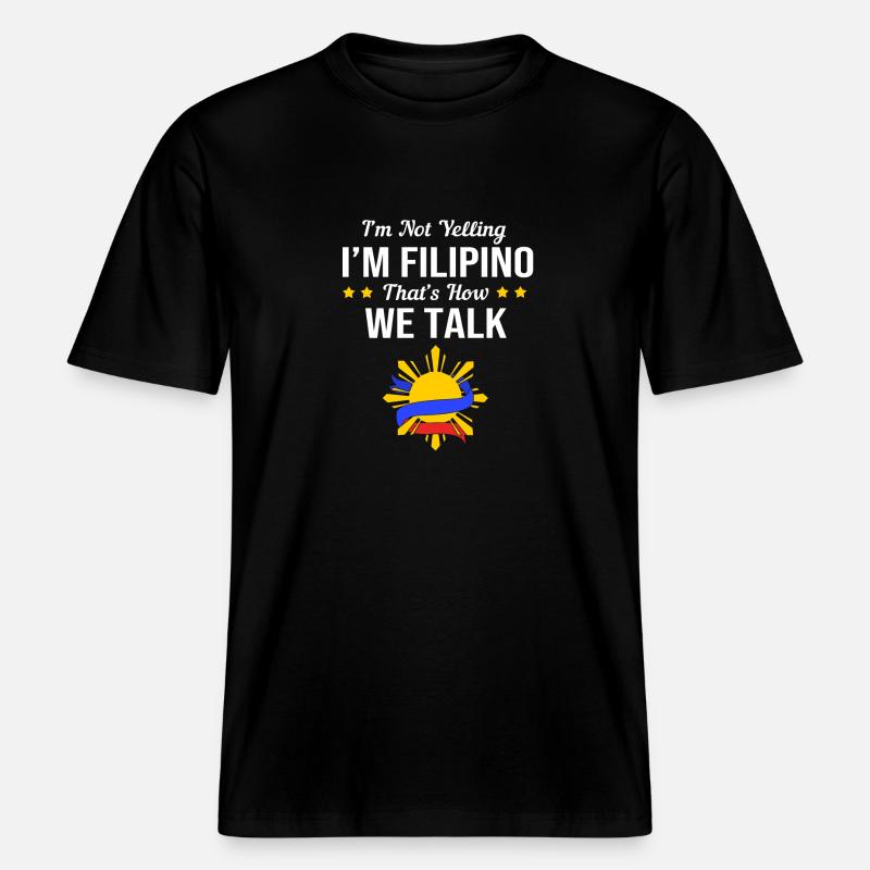 Philippinisch Philippinen -  RELAXED FIT Unisex Organic T-Shirt - Schwarz