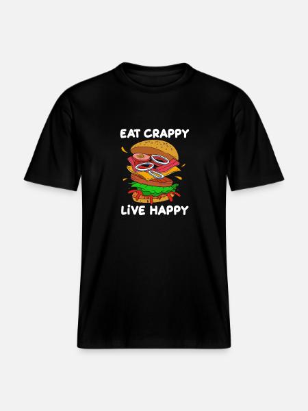 Cheeseburger -  RELAXED FIT Unisex Organic T-Shirt - black