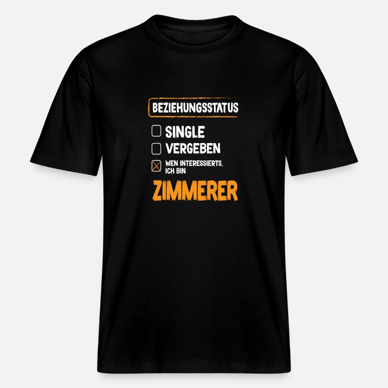 Statut relationnel de Zimmerer -  T-shirt unisexe RELAXED FIT en coton bio - noir