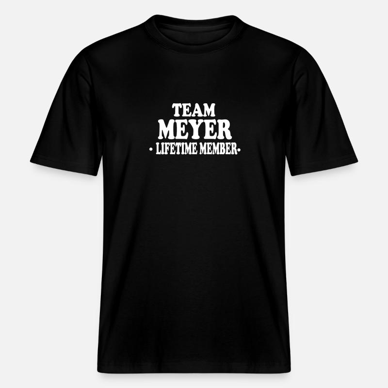Meyer Team Lebenslang Mitglied Geschenkidee - RELAXED FIT Unisex Organic T-Shirt - Schwarz
