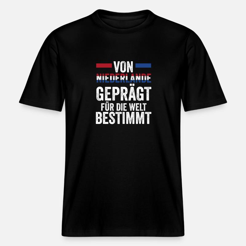 Pays-Bas Pays-Bas Pays-Bas - T-shirt unisexe RELAXED FIT en coton bio - noir