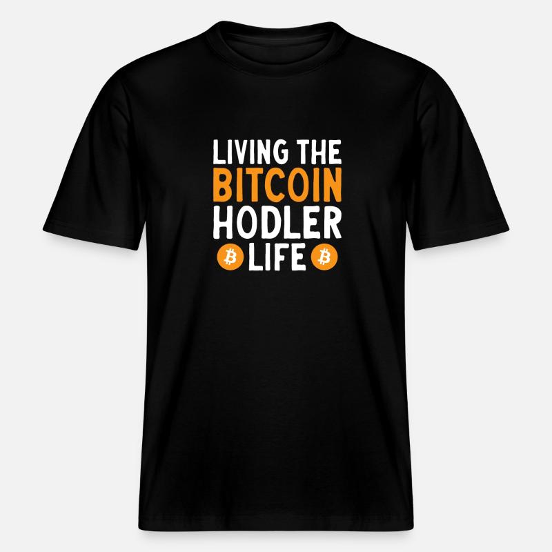 Bitcoin Cryptocurrency BTC Crypto Trader - RELAXED FIT Unisex Organic T-Shirt - black
