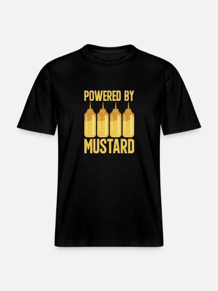 Senf Mustard - RELAXED FIT Unisex Organic T-Shirt - black