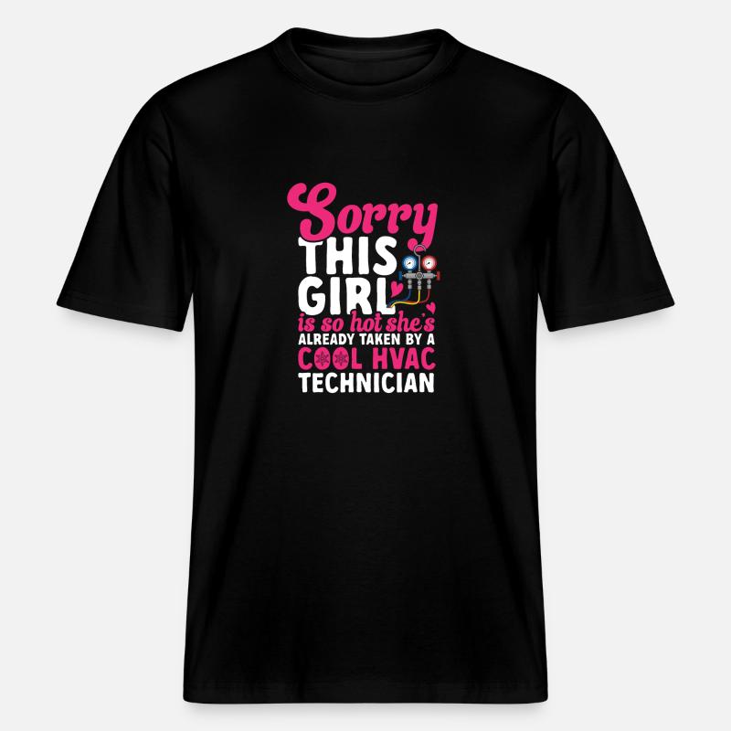 Chauffage, Climatisation, Ventilation, Technicien -  T-shirt unisexe RELAXED FIT en coton bio - noir