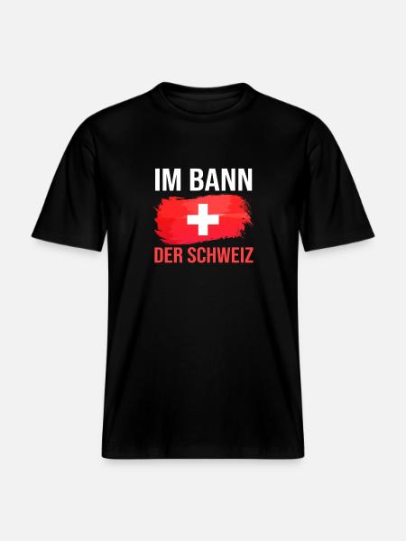 Swiss Switzerland - RELAXED FIT Unisex Organic T-Shirt - black