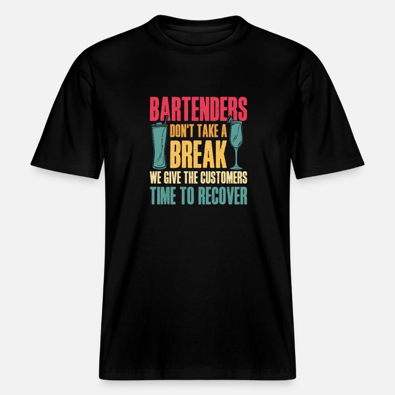 Bartender Mixologist Bartenders -  RELAXED FIT Unisex Organic T-Shirt - Schwarz