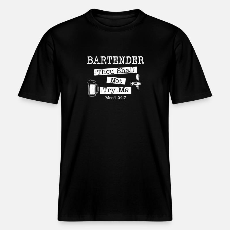 Bartender Mixologist Bartender - RELAXED FIT Unisex Organic T-Shirt - Schwarz
