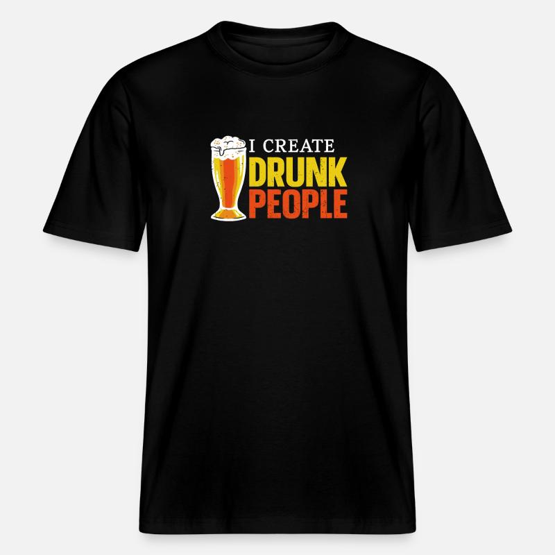 Bartender Mixologist I Create - RELAXED FIT Unisex Organic T-Shirt - Schwarz