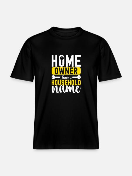 Homeowners Housewarming Party - RELAXED FIT Unisex Organic T-Shirt - black