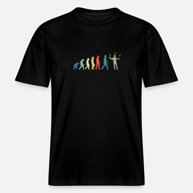 Bartender Mixologist Evolution -  RELAXED FIT Unisex Organic T-Shirt - Schwarz