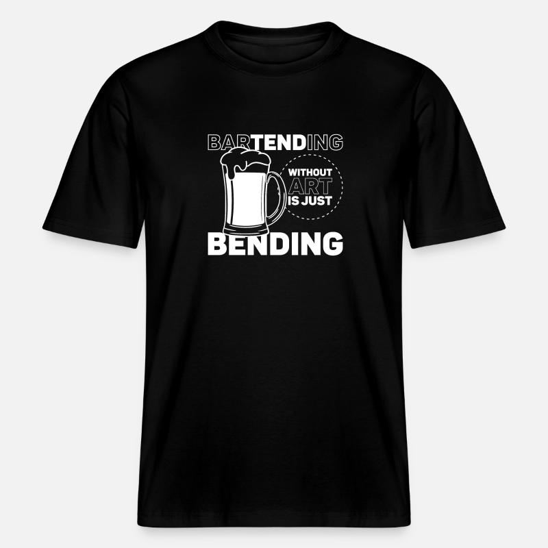 Bartender Mixologist Bartending -  RELAXED FIT Unisex Organic T-Shirt - Schwarz