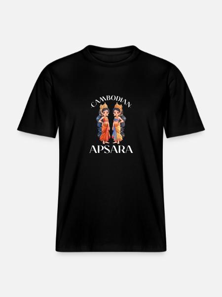 Cambodja Apsara Danscultuur Traditioneel -  Uniseks RELAXED FIT bio-T-shirt - zwart