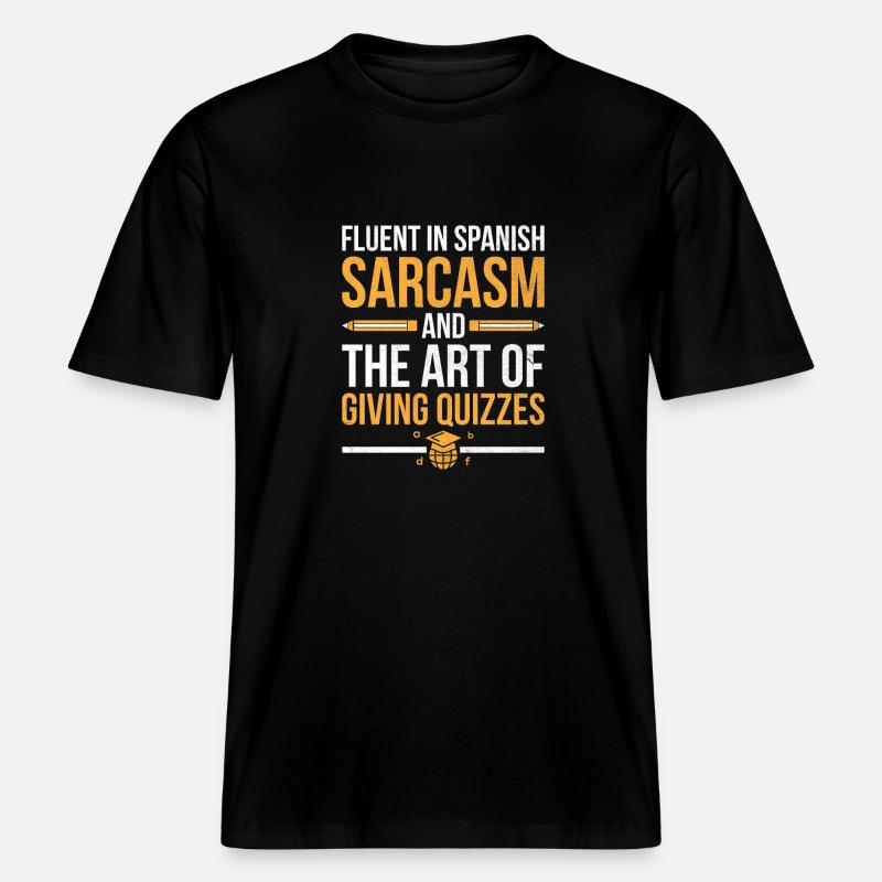 Fremdsprachenlehrer Schule Sprachlehrer -  RELAXED FIT Unisex Organic T-Shirt - Schwarz