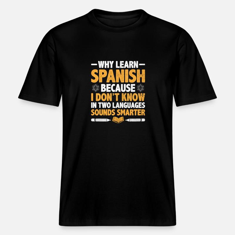 Fremdsprachenlehrer Schule Sprachlehrer -  RELAXED FIT Unisex Organic T-Shirt - Schwarz